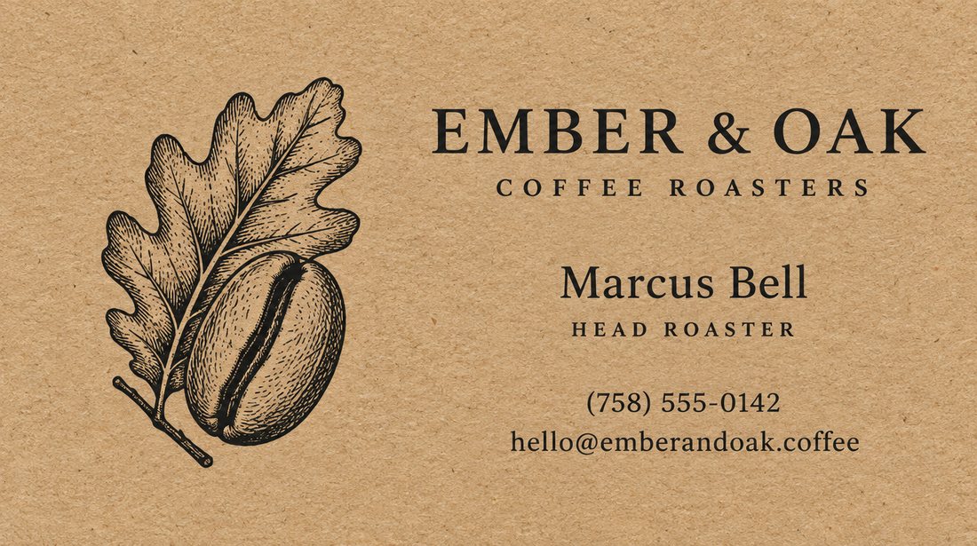 The same business card rebuilt as a sharp, print-ready file