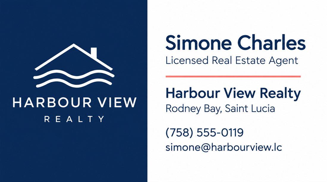 Harbour View Realty business card, rebuilt and print-ready