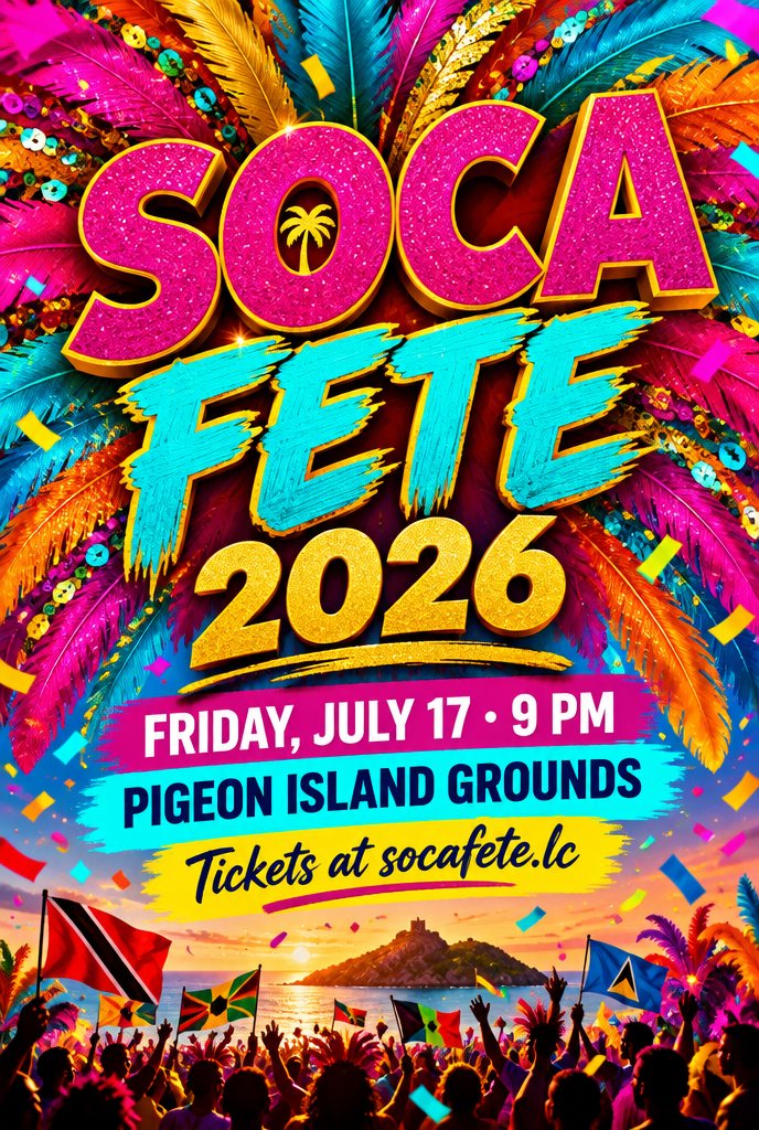 Soca Fete 2026 poster, rebuilt and print-ready